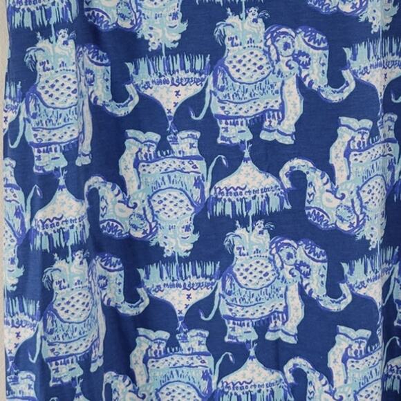 Lilly Pulitzer Dress Womens XS Elephant Print Swing Boho Coastal Beach Dress - Picture 7 of 8